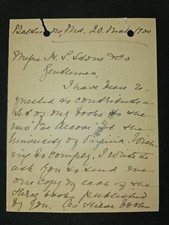 1900 Julia Magruder ALS Signed Letter – Poe Alcove UVA – Author & Novelist picture