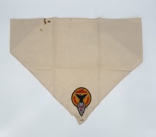 Vintage Boy Scouts Neckerchief 1961 Lake Arrowhead Scout Camps Staff Patch picture