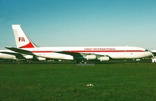 Original 35mm aircraft Slide First International Boeing B-707-331C 9G-FIA plane picture