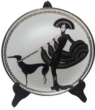 Nice VTG House of Erte Art Deco Limited  Women Plate Franklin Symphony In Black  picture