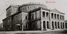 Rare litho court theatre Karlsruhe 8.9.1901 to Graz Lautz & Isenbeck B 31034  picture