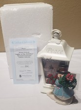 NEW Bradford Exchange Snowman LIGHTS UP  Peace Holiday Lantern by Thomas Kinkade picture