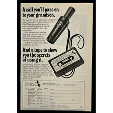 Call'n Duck Calls Vtg Print Ad 1980s Hunting Black Magic Cassette Instruction picture