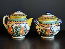 Rare Early Ysauro Uriarte Martinez Signed Puebla Mexican Talavera Tea Set picture