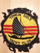 Original 1960's Tonkin Gulf Yacht Club Patch - Vietnam Navy Task Force 77  picture