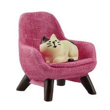 Refintural Miniature Cat Figurines 1.9 inches x x 2 inches, Pink picture