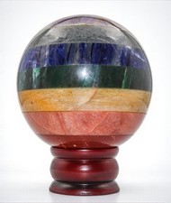 Large 110MM Seven Chakra Crystal Sphere Healing Crystal Ball For Home Decorative picture