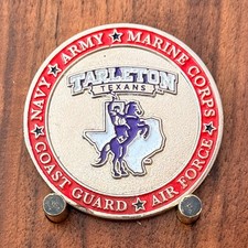 Tarleton State University Texans Veterans Challenge Coin  W#26 picture
