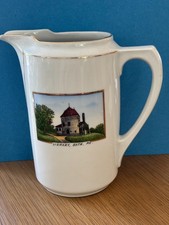 Antique pitcher SOUVENIR CHINA BATH MAINE LIBRARY DAVID T PERCY & SONS STORE picture