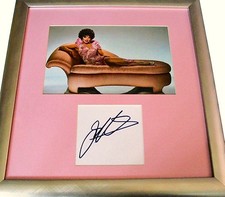Joan Collins cut signed autograph custom framed with Dynasty 8x10 photo JSA COA picture