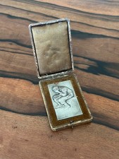 Rare Max Blondat WWI French Bronze Plaquette Prisoner of War Medal w/ Box picture