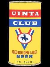 Uinta Club Beer of Evanston, Wyoming New Metal Sign: 9x12