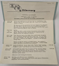 1958 S.S. Matsonia Cruise Ship Hawaii American Express Tour Itinerary Plumbing picture