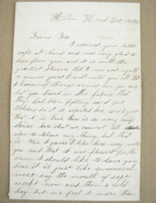 CIVIL WAR HILTON HEAD SOUTH CAROLINA 4th NHV SOLDIER LETTER 1861( PARTIAL) picture