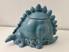 METLOX California Dinosaur Poppytrail Stegosaurus Blue Cookie Jar RARE picture