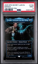 2025 MTG Secret Lair Dwight Schrute The Office Foil Card #2168 PSA 9 Assistant picture