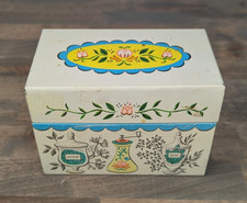 Vintage J. Chein & Co. Metal Recipe Box 70's Herbs & Spices Recipe Box Made USA picture