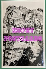 MT RUSHMORE MEMORIAL, SD~ REAL PHOTO postcard~ BEFORE AND AFTER ~1940s~RISE #812 picture