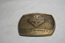 1996 Handyman Club of America Life Member Brass Belt Buckle picture