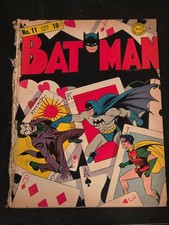 1942 D.C. Comics Batman 11 Complete. Classic Joker Cover picture