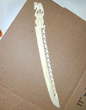  Hand Carved Camel Letter Opener Procession Middle East Egypt Military Souvenir picture
