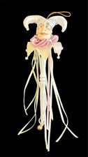 VTG Wayne Kleski Christmas Jester Marotte Stick Ornament Katherine's Collection picture
