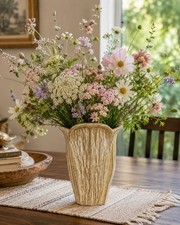 Vintage HAEGER Brown Green Flower Vase Planter Art Pottery Natural Earth Tone picture
