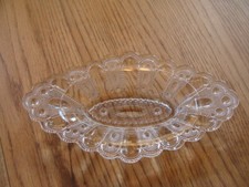 US Glass EAPG Jewel With Dewdrop Pattern Oval Relish Celery Pickle Dish 8 1/2
