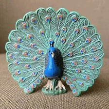 Retired Schleich Peacock 13144 Vintage 2000 Figurine Rare Bird Animal Toy Mint picture