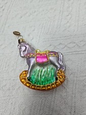 Christopher Radko Pretty Pony, Little Gem Collection Ornament, Lavender NO BOX picture