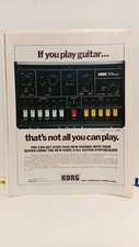 KORG X-911 GUITAR SYNTHESIXER VINTAGE  1980- PRINT AD.  x picture