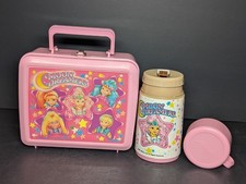 VINTAGE MOON DREAMERS HASBRO 1987 PINK PLASTIC LUNCHBOX WITH THERMOS  MINT COND. picture