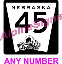 Nebraska State Route Interstate Highway Sign ANY NUMBER - 12