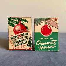 Two Empty Vtg Christmas Tree Ornament Hanger Boxes - Shiny Brite & Criterion picture