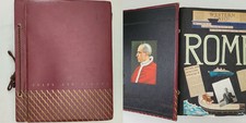 1950s vintage TRAVEL PHOTO ALBUM scrapbook CATHOLIC PRIEST rome vatican CANNING picture