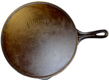 Antique Vollrath Ware #8 Cast Iron Skillet Pan FLAT Restored Sheboygan Wisconsin picture