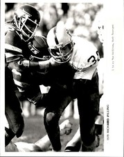 CGE9 1979 Original Photo NY JETS MIKE MCKIBBEN v OAKLAND RAIDERS MARK VAN EEGHEN picture