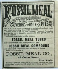 1884 Print Ad Fossil Meal Co Non Conducting Covers Tubes Pipes 48 Cedar St NY picture