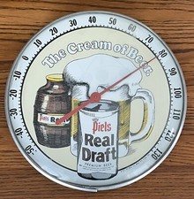 1971 VINTAGE PIELS DRAFT BEER BREWERY BUBBLE GLASS THERMOMETER SIGN Brooklyn NY picture