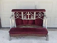 Beautiful Vintage Lighted Folding Funeral Kneeler Catholic Praying Antique picture