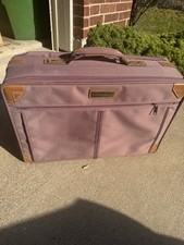 Vintage Pan Am Canvas Mauve Suitcases A Set Of 2 picture