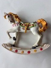 Vintage Rocking Horse Ceramic Figurine picture