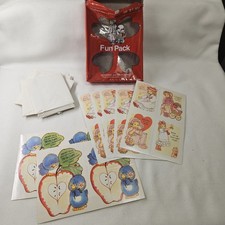 Vtg American Greetings Valentine Trading Cards 20 Fun Pack Girl School Opened picture