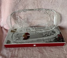 VTG Mikasa “Festive Poinsettia” 15.5” Canapé Serving Tray Made Germany; Mint NIB picture