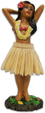 Hula Girl Posing Mini Dashboard Doll Polyresin 4.4 Inches Car Decor Office picture