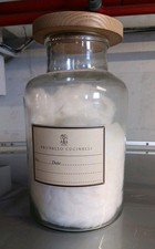 BRUNELLO CUCINELLI Large Hand-blown Glass Apothecary Jar Bottle Vase Lid 11.5