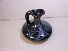 Navajo Native American Black Pottery Pitcher Signed Cindy Dine  picture