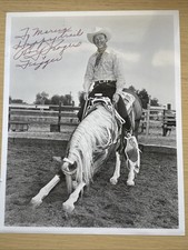 Roy Rogers & Trigger Signed Inscribed 8x10 Photo Happy Trails Vintage Western picture