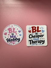 Set Of Two BL Boys Love Inspired 2.5” Vinyl Stickers picture
