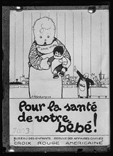 1918 A.R.C. Children's Bureau Advice to Mothers Baby Health Pamphlet Cover picture